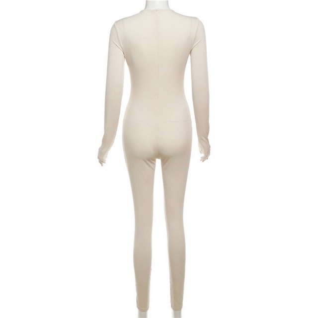 Basic Style Solid Color Slim Jumpsuit
