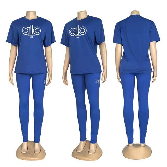 Short Sleeve Casual Yoga Pants Set