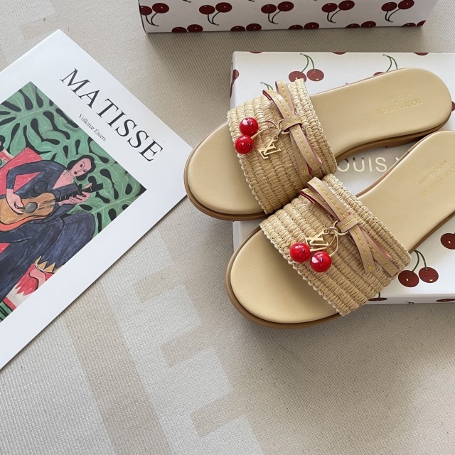 Fashion Cherry Women Casual Flat Sandals