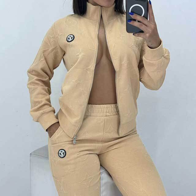 Fashion Embroidery Embossing Fall Tracksuit Set