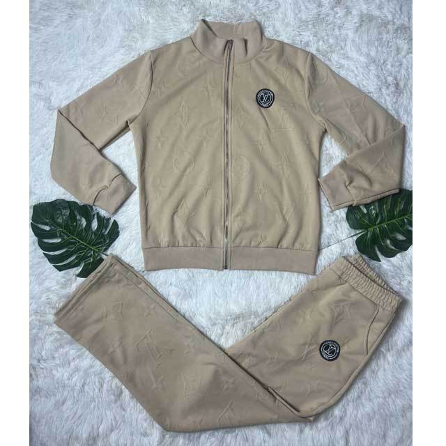 Fashion Embroidery Embossing Fall Tracksuit Set
