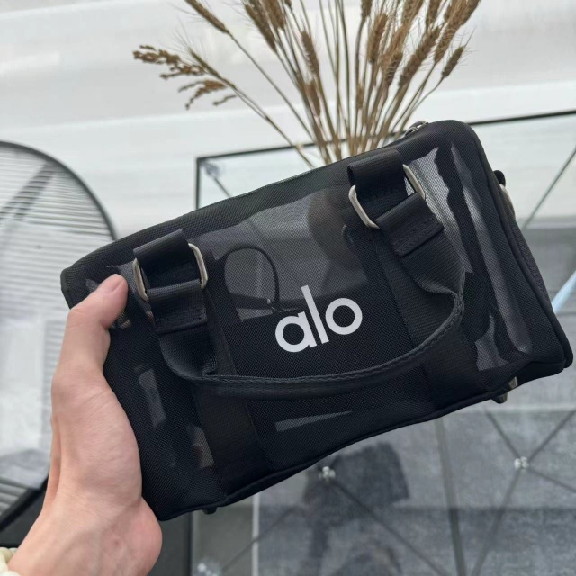 Letters Printed Sheer Mesh Travel Bag