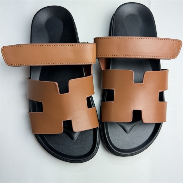 Luxury Fashion Men Velcro Flat Sandals