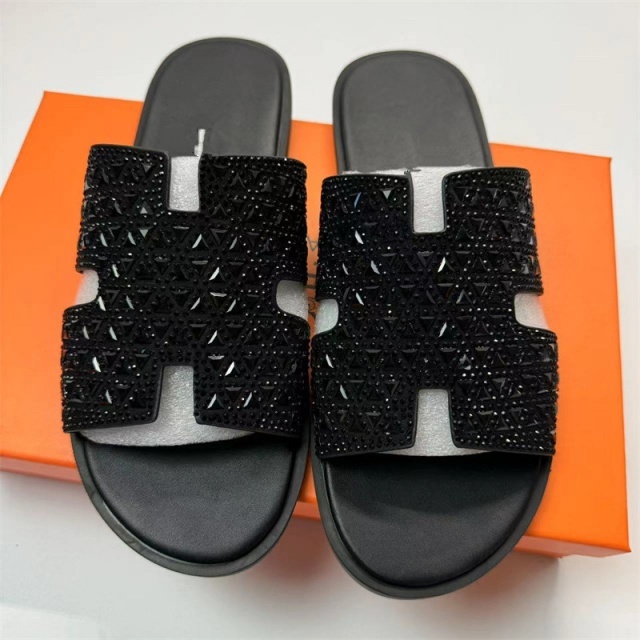 Rhinestones Fashion Men Beach Flat Slides