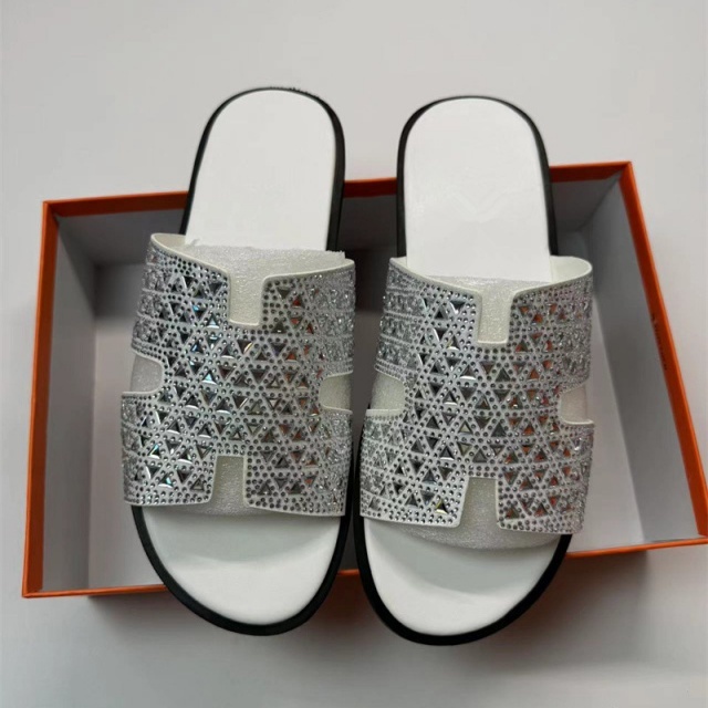 Rhinestones Fashion Men Beach Flat Slides
