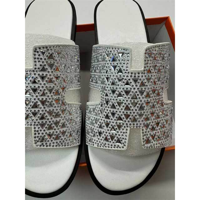 Rhinestones Fashion Men Beach Flat Slides