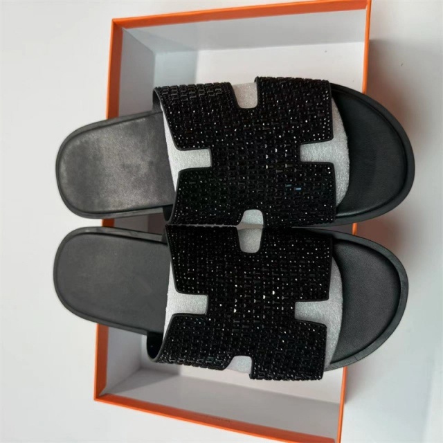 Rhinestones Fashion Men Beach Flat Slides
