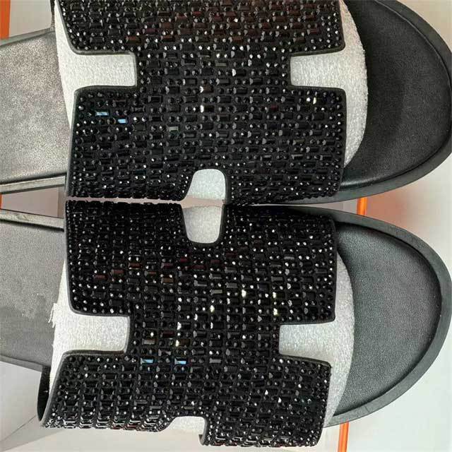 Rhinestones Fashion Men Beach Flat Slides