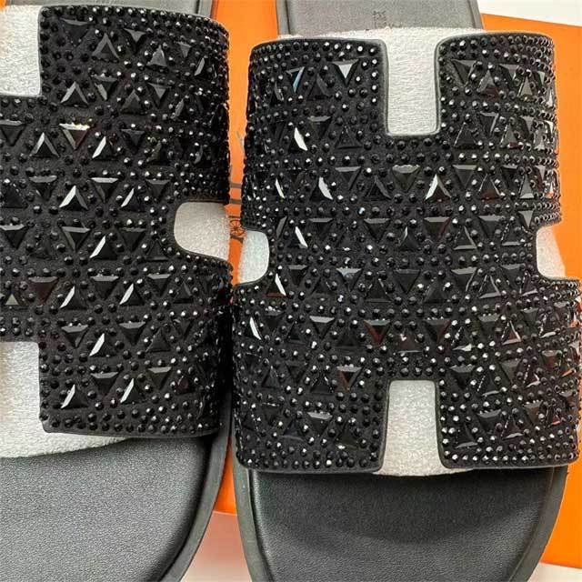 Rhinestones Fashion Men Beach Flat Slides