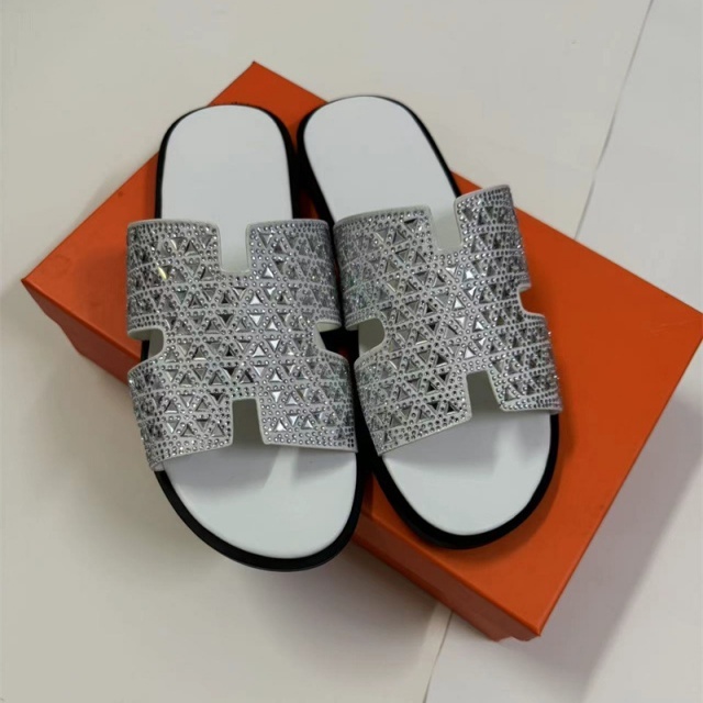 Rhinestones Fashion Men Beach Flat Slides