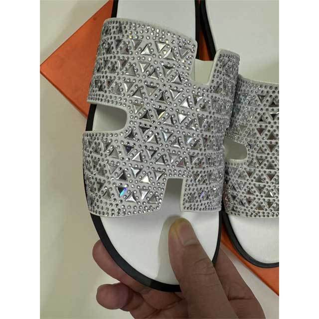 Rhinestones Fashion Men Beach Flat Slides