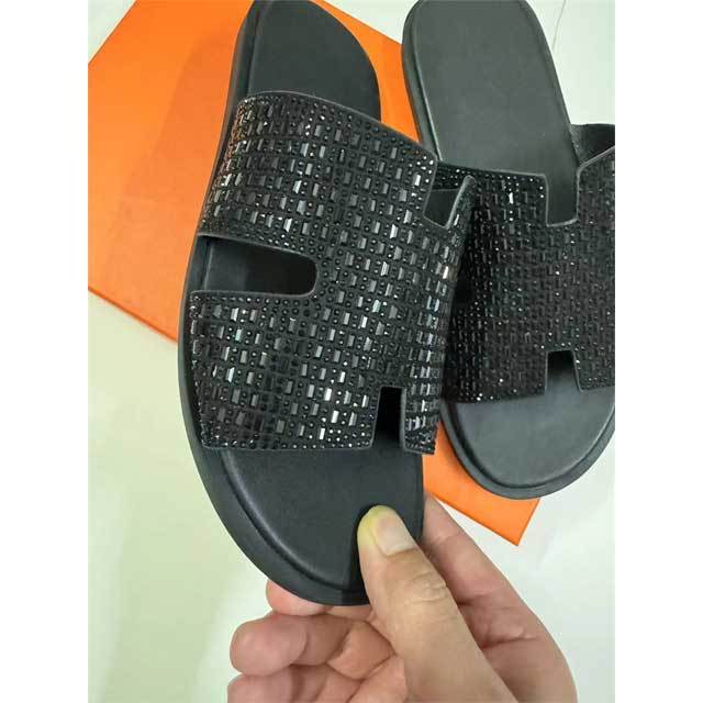 Rhinestones Fashion Men Beach Flat Slides