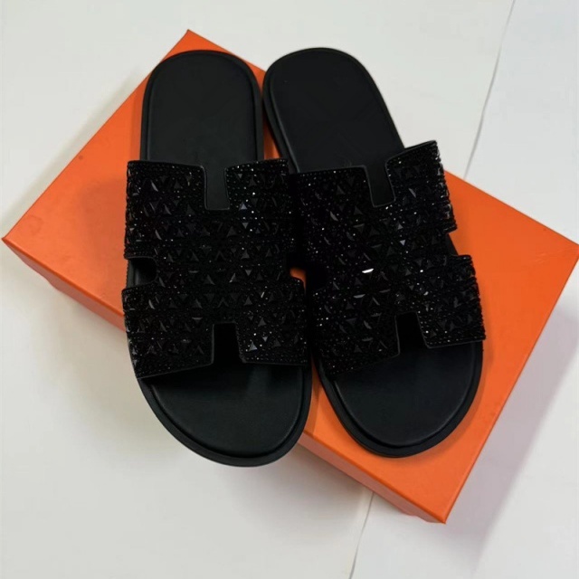 Rhinestones Fashion Men Beach Flat Slides