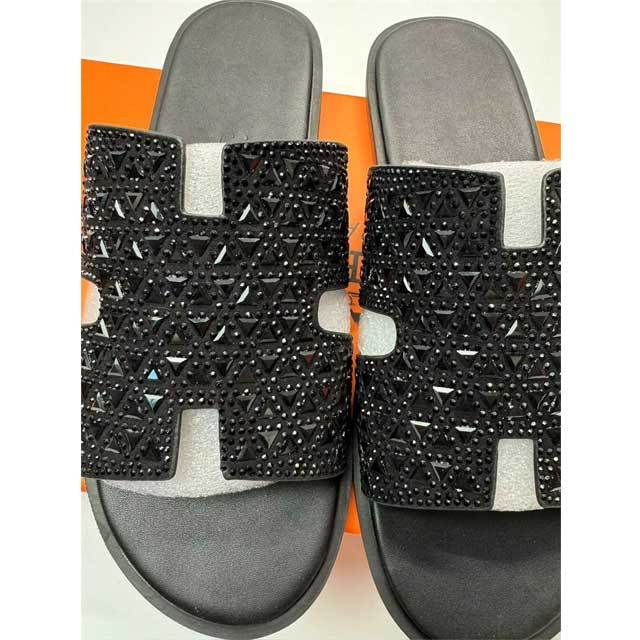 Rhinestones Fashion Men Beach Flat Slides