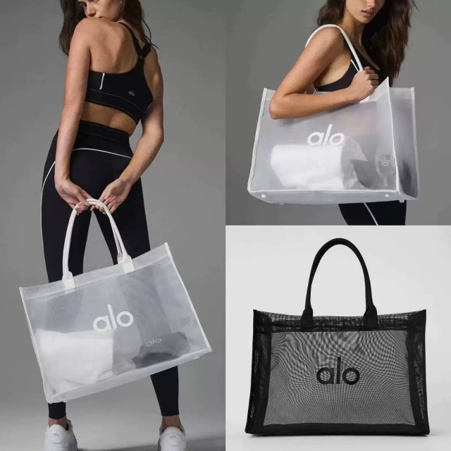 Sheer Mesh Shoulder Hand Bag Gym Bag