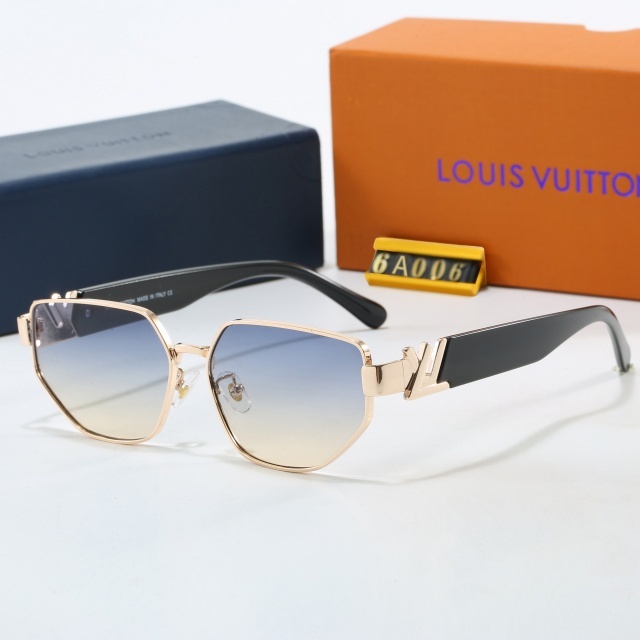 Gradient Color Lens Metal Design Sunglasses