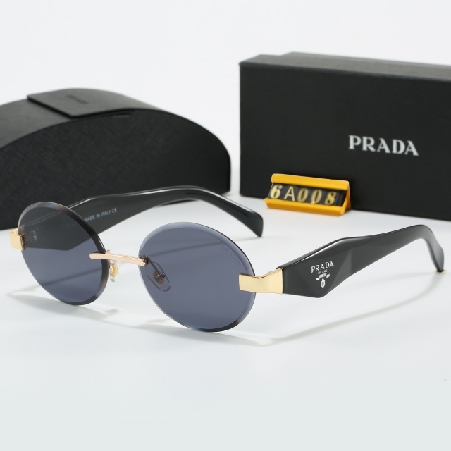Oval Frameless Retro Glasses