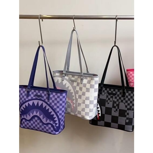 Shark Style Printed Shoulder Bag