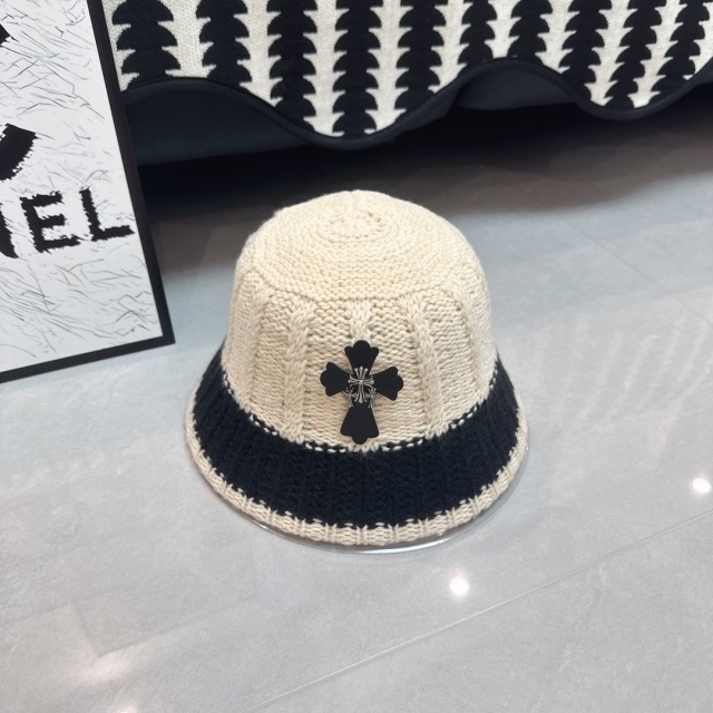 Fashion Color Block Knit Bucket Hats