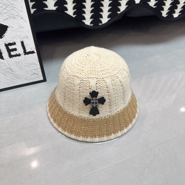 Fashion Color Block Knit Bucket Hats