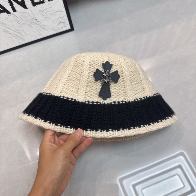 Fashion Color Block Knit Bucket Hats
