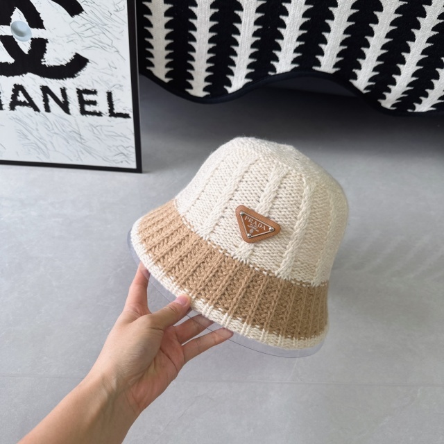 Fashion Color Block Knit Winter Hats