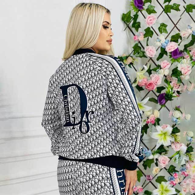 Luxury Fashion Printed Women Fall Tracksuit Set