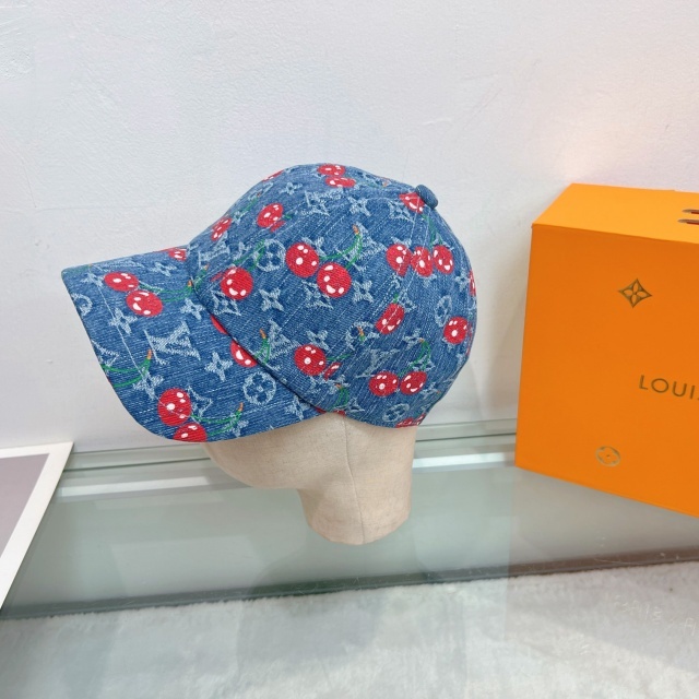 Fashion Cherry Denim Baseball Caps