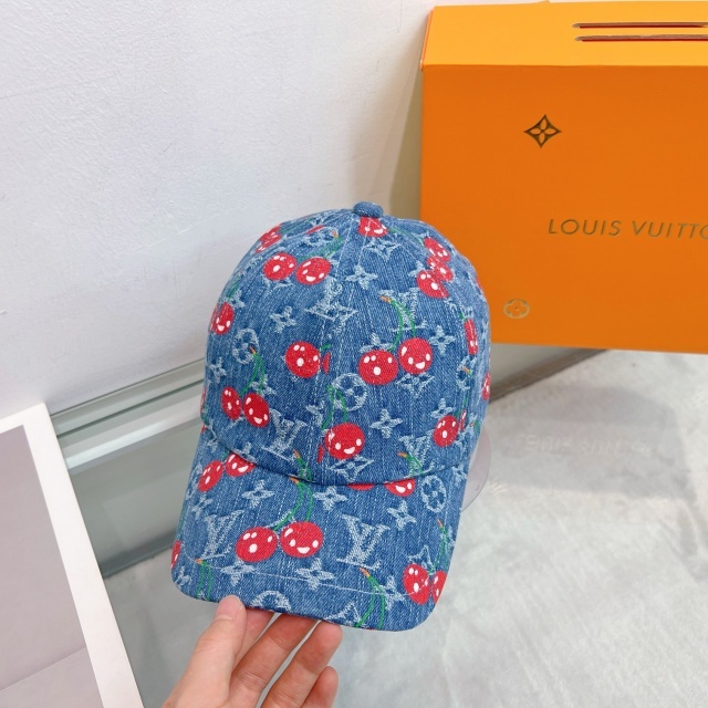 Fashion Cherry Denim Baseball Caps