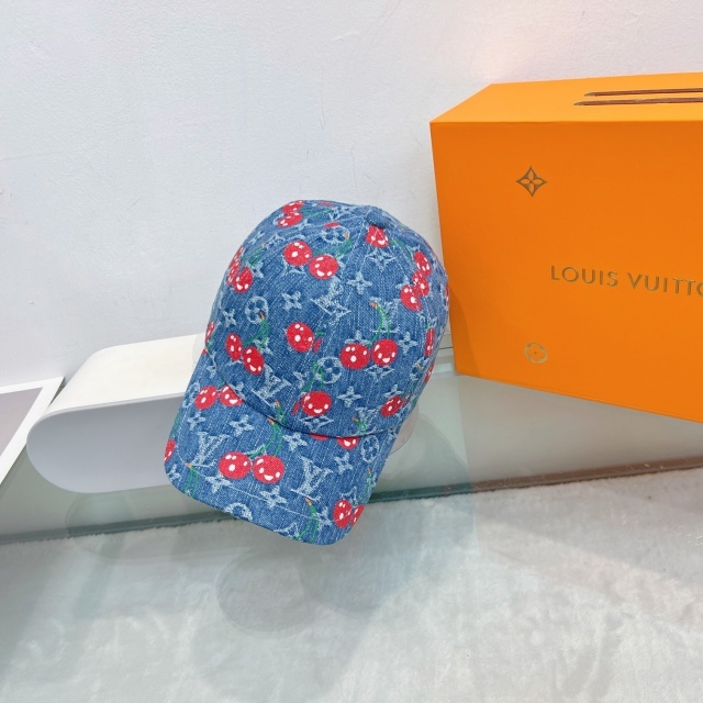 Fashion Cherry Denim Baseball Caps