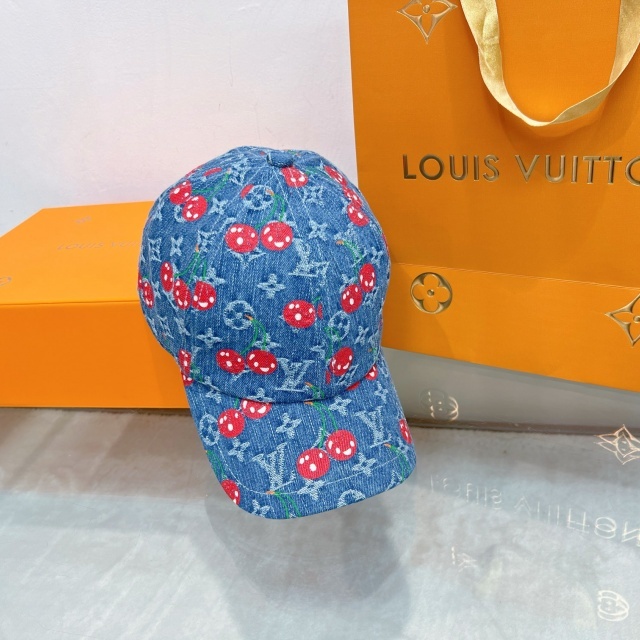 Fashion Cherry Denim Baseball Caps