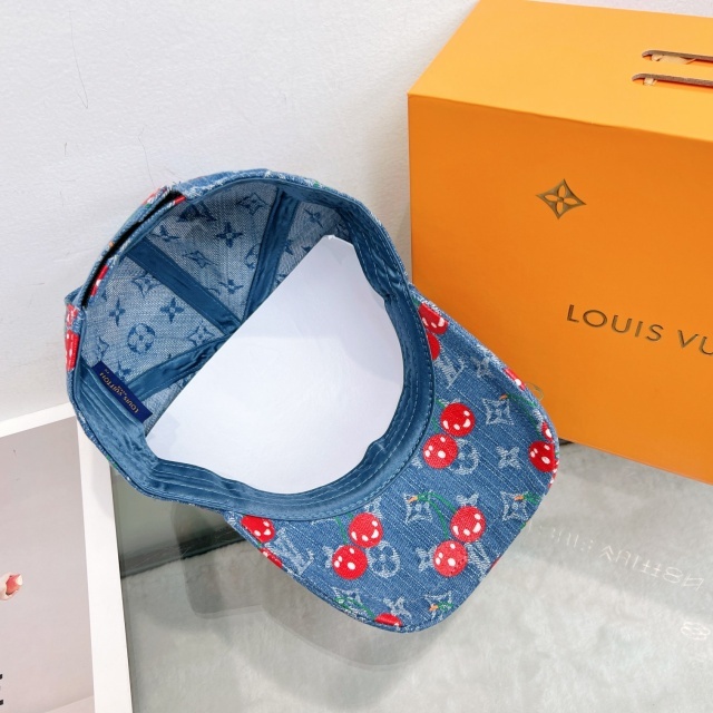 Fashion Cherry Denim Baseball Caps