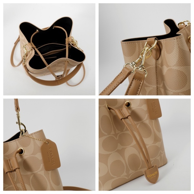 Leather Printed Female Crossbody Bucket Bag