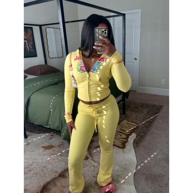 Casual Style Printed Tracksuit Set Three Pieces Set