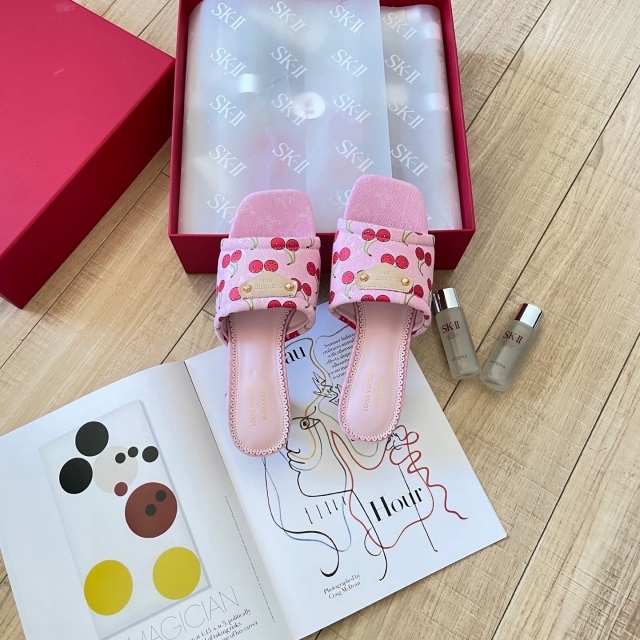 Fashion Cherry Denim Special Heeled Sandals