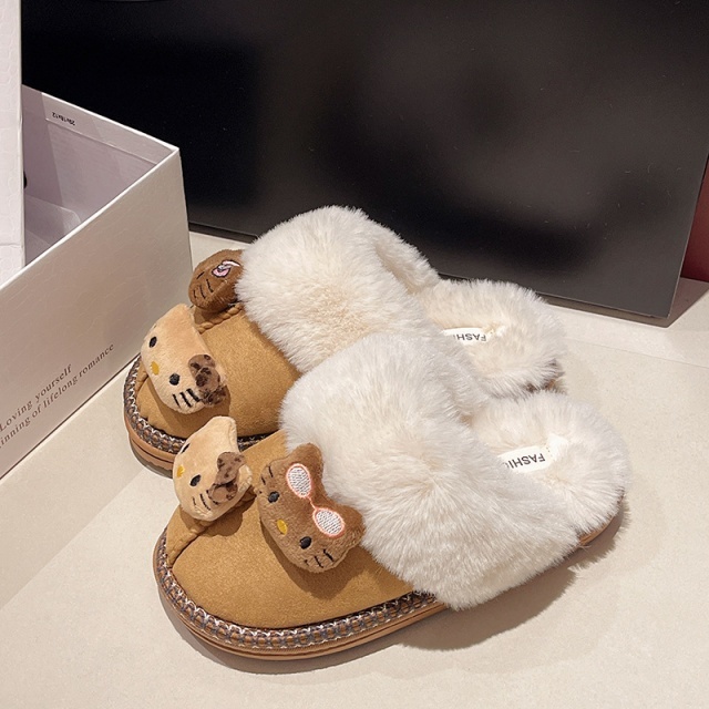 Hello-kitty Fur Slippers