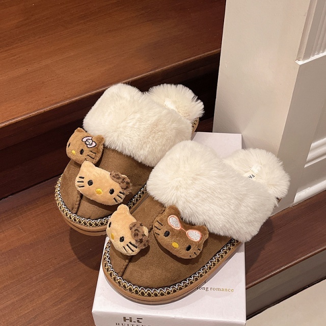 Hello-kitty Fur Slippers