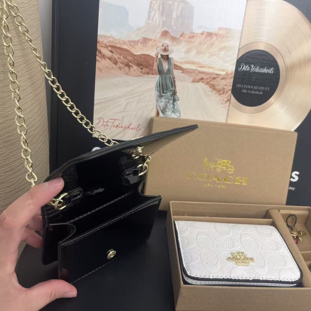 Luxury Fashion Classic Leather Crossbody Wallet(come with box)
