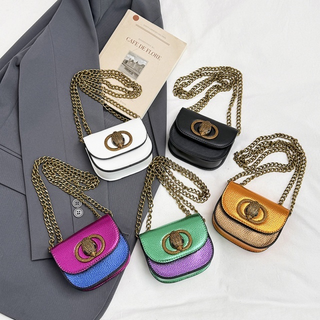 Color Block Chains Mini Bag