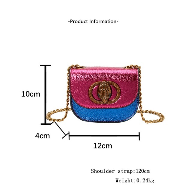 Color Block Chains Mini Bag