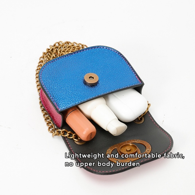 Color Block Chains Mini Bag