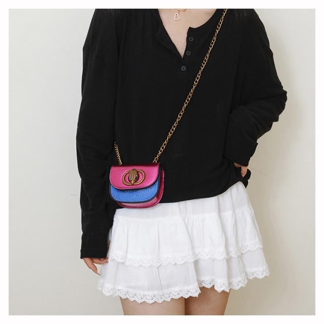 Color Block Chains Mini Bag