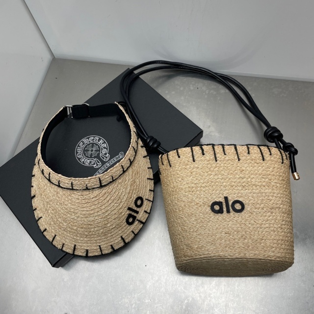 Natural Raffia Hat Shoulder Bag Set