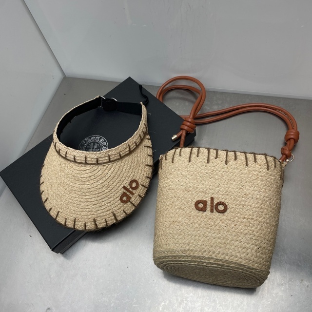 Natural Raffia Hat Shoulder Bag Set