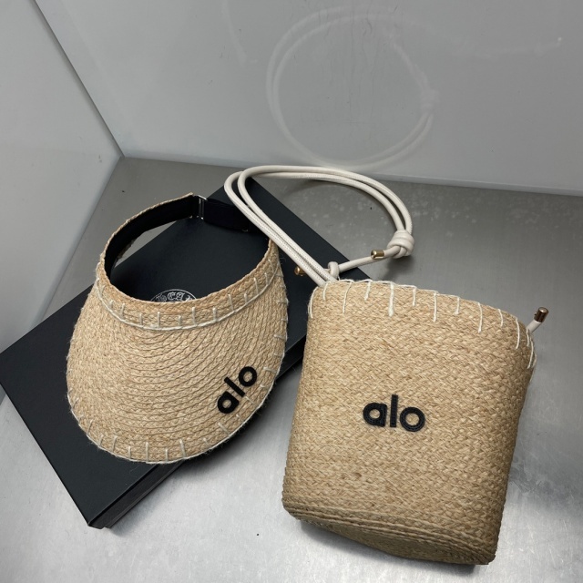 Natural Raffia Hat Shoulder Bag Set