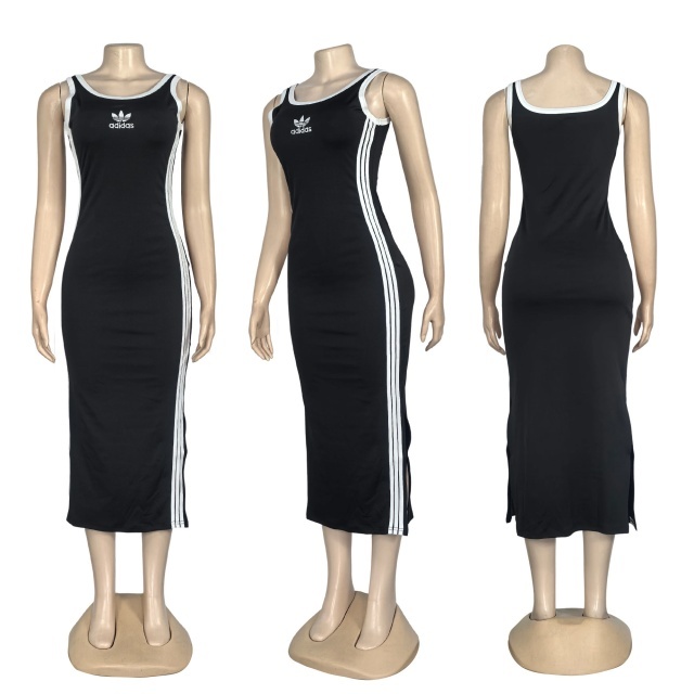 Fashion Embroidery Casual Slit Maxi Dress