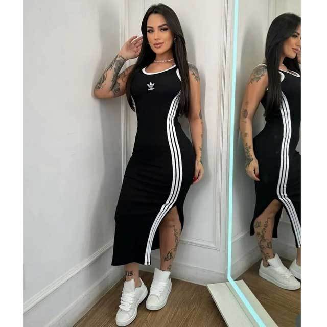 Fashion Embroidery Casual Slit Maxi Dress