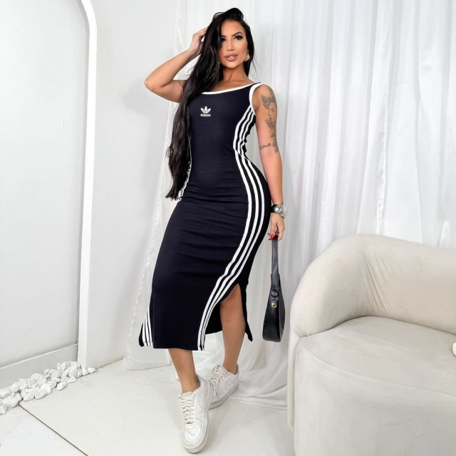 Fashion Embroidery Casual Slit Maxi Dress