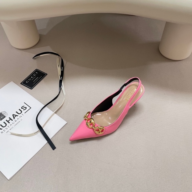 Pointed Toe Leather Sexy High Heeled Sandals
