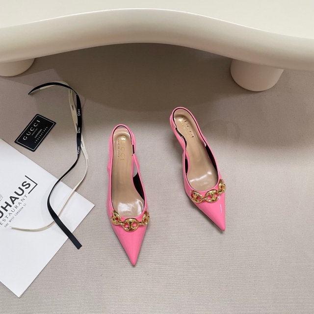Pointed Toe Leather Sexy High Heeled Sandals